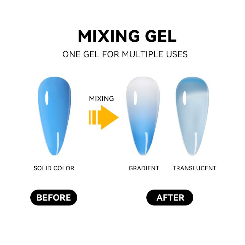 JTING multifunctional Blooming gradient crystal clear pure glitter mixing color nail gel polish OEM ODM private label