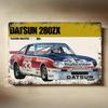 Datsun 280zx Гоночный автомобиль Металлический плакат Знак 20x30см