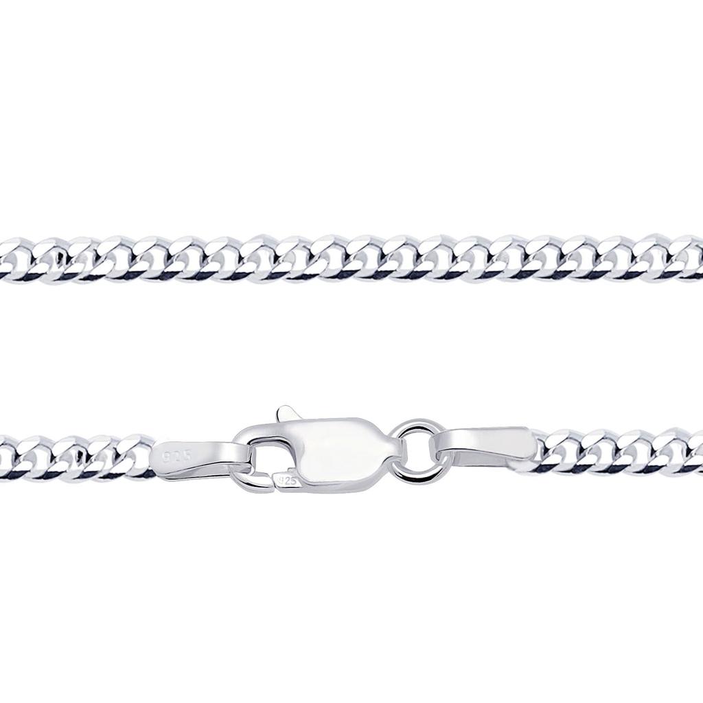 Серебряная цепочка 925 пробы, кубинское плетение, 40 см [Sears], ширина 2,8 мм, длина, scd80-40