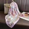 Fashion 70cm Silk Square Scarf Women Satin Neck Tie Female Hair Bandana Headkerchief Shawl Wrap Hijab Echarpe