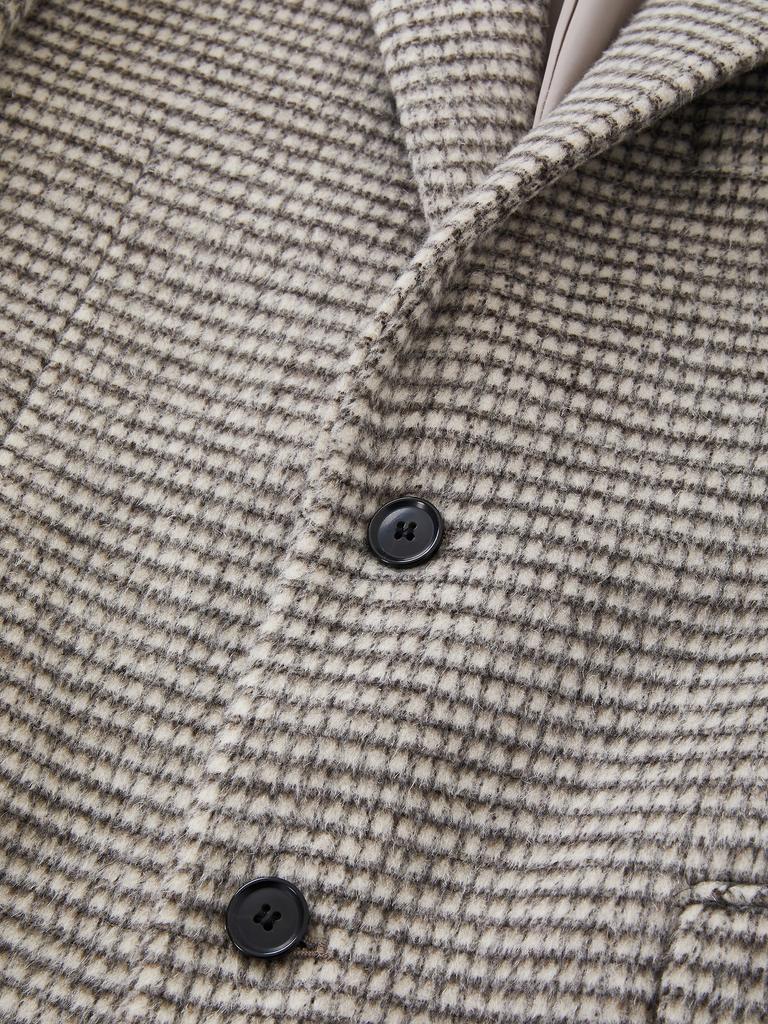 Ikalook Alpaca Grid Check Blazer Jacket Djk101