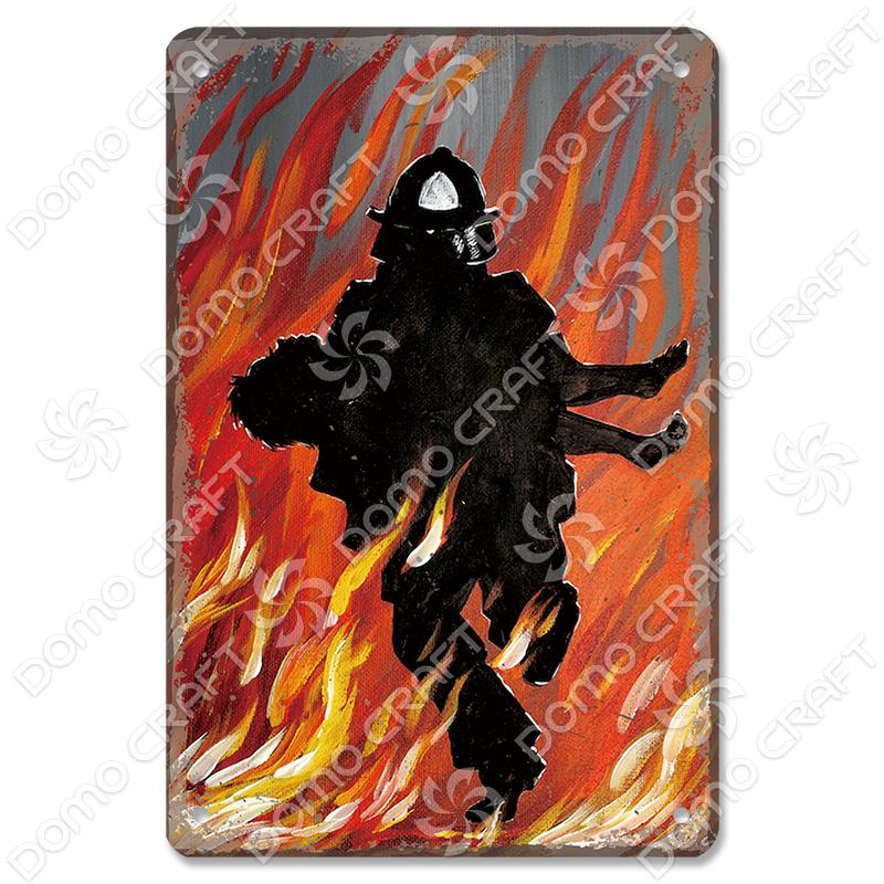 Винтажный жестяной знак пожарного, металлическая пластина, классический металлический постер из фильма «Пожарный», Настенный декор для гаража, клуба, отеля, дома