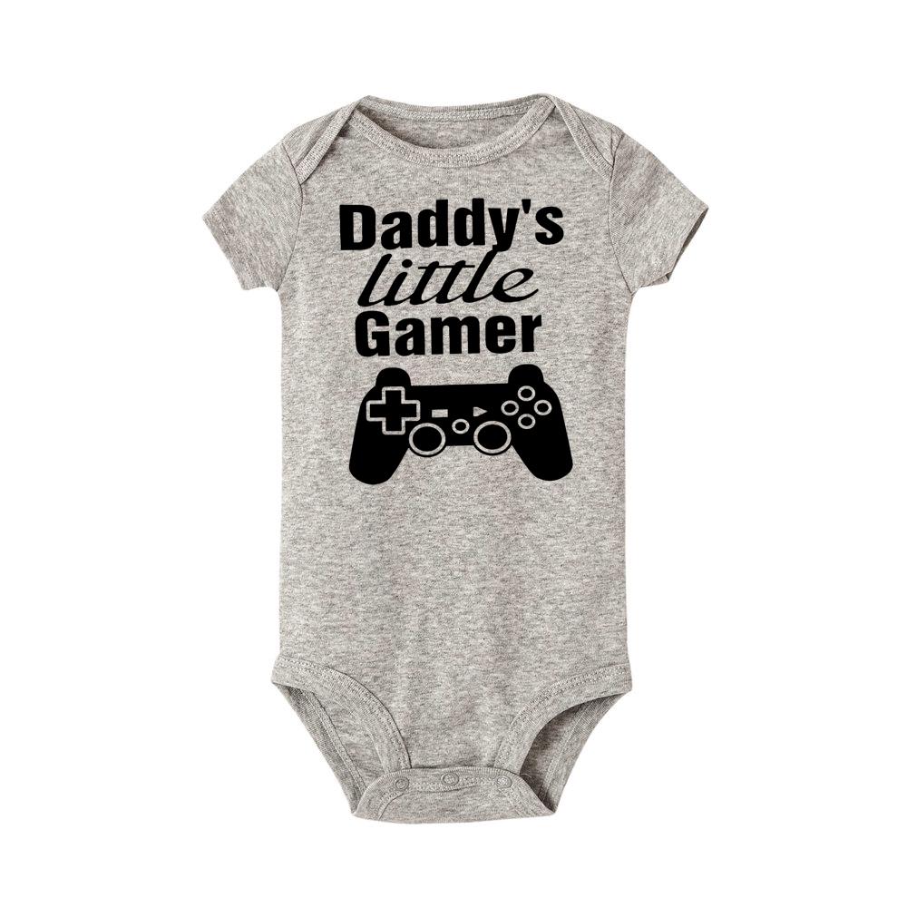 Забавный комбинезон с принтом Daddy's Little Gamer для новорожденных, боди