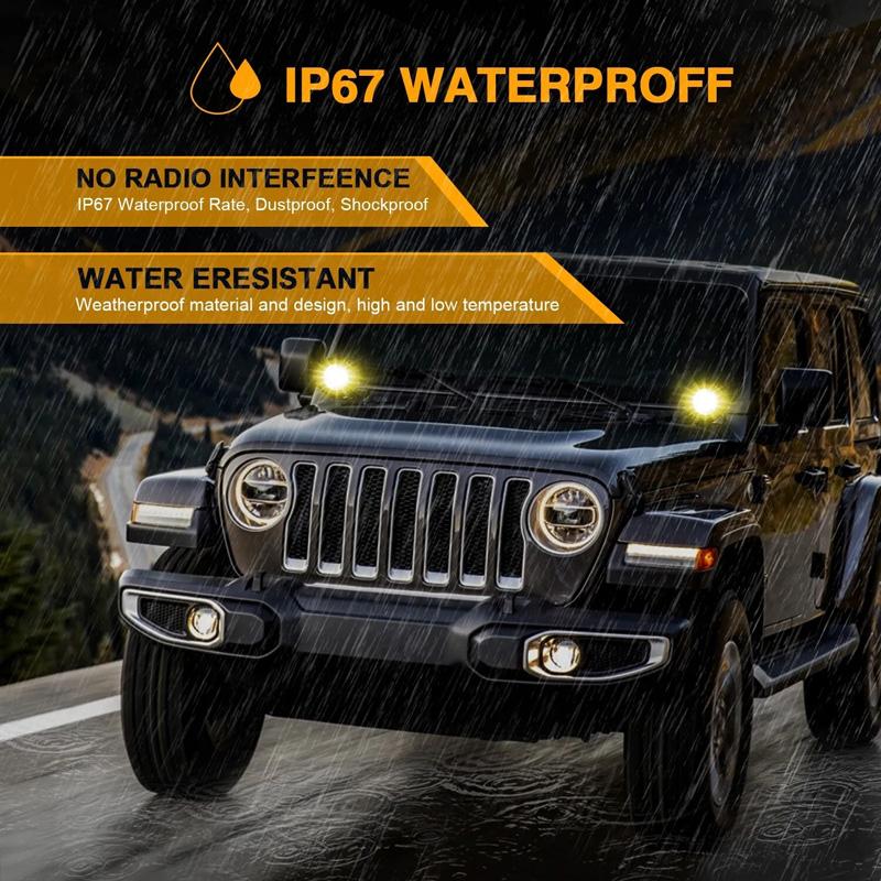 1/2 шт. светодиодная фара для мотоцикла, белая, желтая, противотуманная, дальнего света, вспомогательная лампа, универсальная