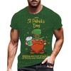 Summer Round Neck 3D St. Patrick's Day Green Printed Top Fashionable Casual Short Sleeved Men's T-shirts