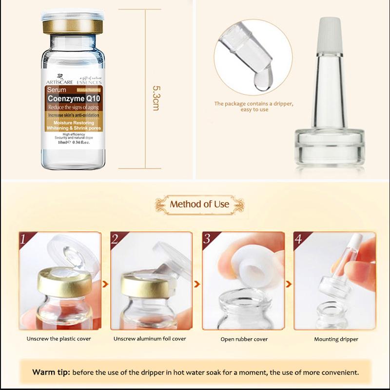 ARTISCARE Сыворотка для лица с коэнзимом Q10, 3 шт./лот, против старения, отбеливание и сужение пор, 10 мл