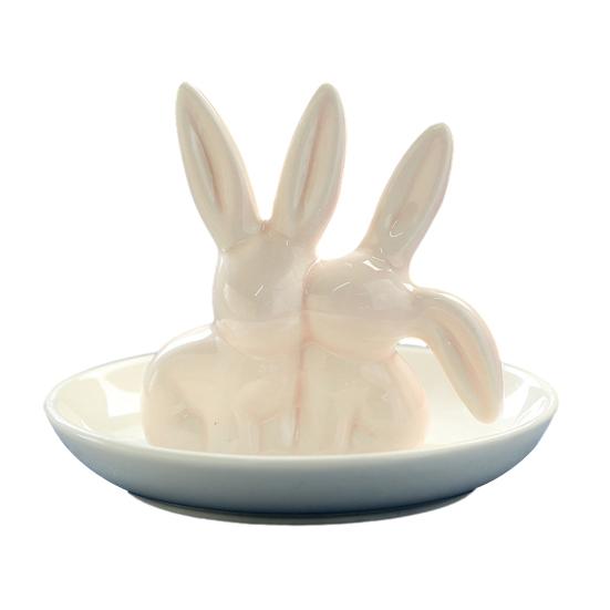 Jewelry Tray Ceramic "I LOVE YOU" Rings Earrings Necklaces Bracelets Holder Decorative Jewelry Organizer Home Decor