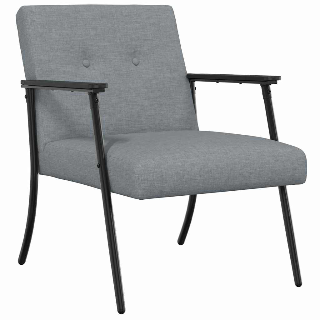 Armchair Light Grey Fabric