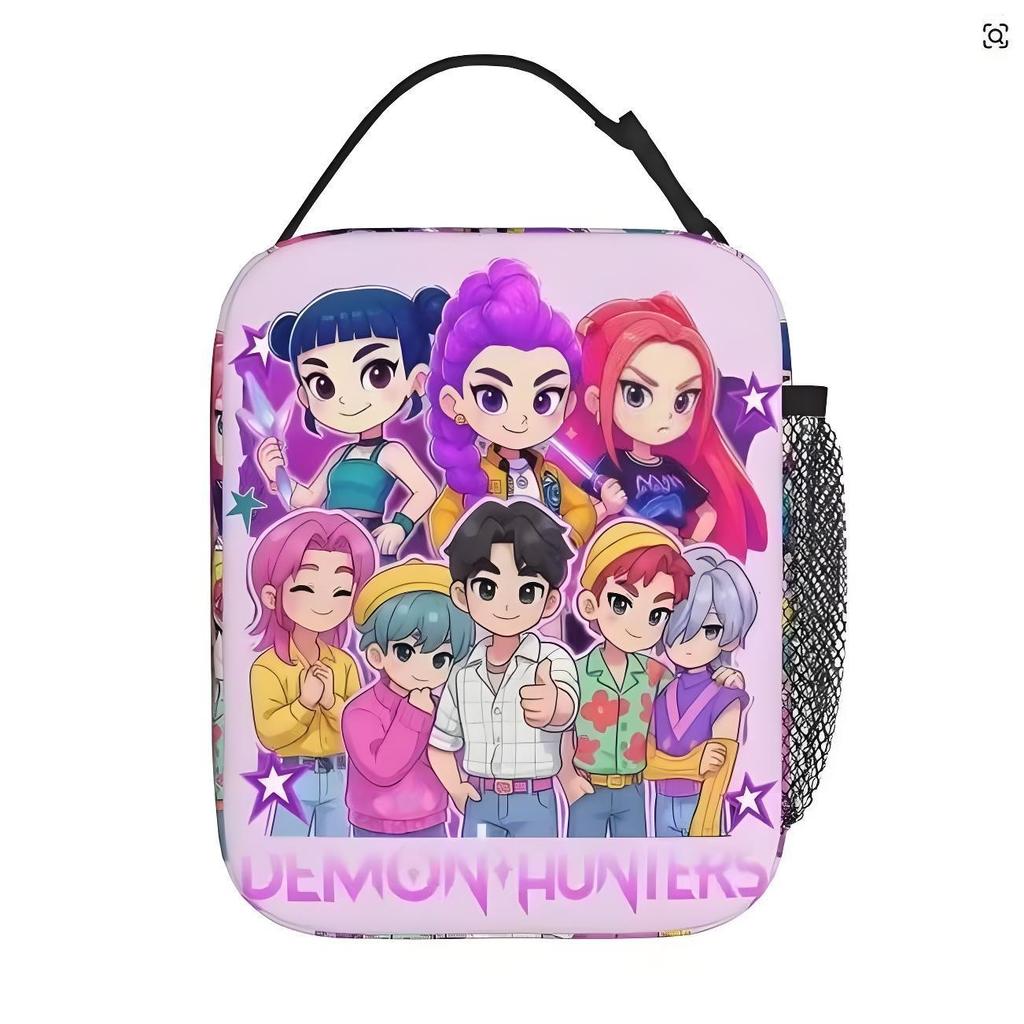 Полностью Печатаемая Сумка для Ланча DIY Печатная K-pop Охотники на Ведьм Студенческая Периферия Большая Вместимость Ланч-бокс Сумка Ледяной Пакет