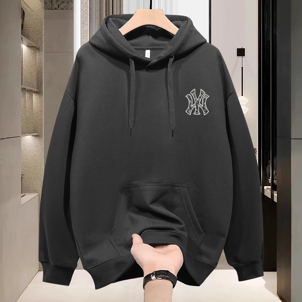 Ретро-худи NASA для мужчин - Толстое, с флисовой подкладкой, осенне-зимний стиль, с принтом на спине