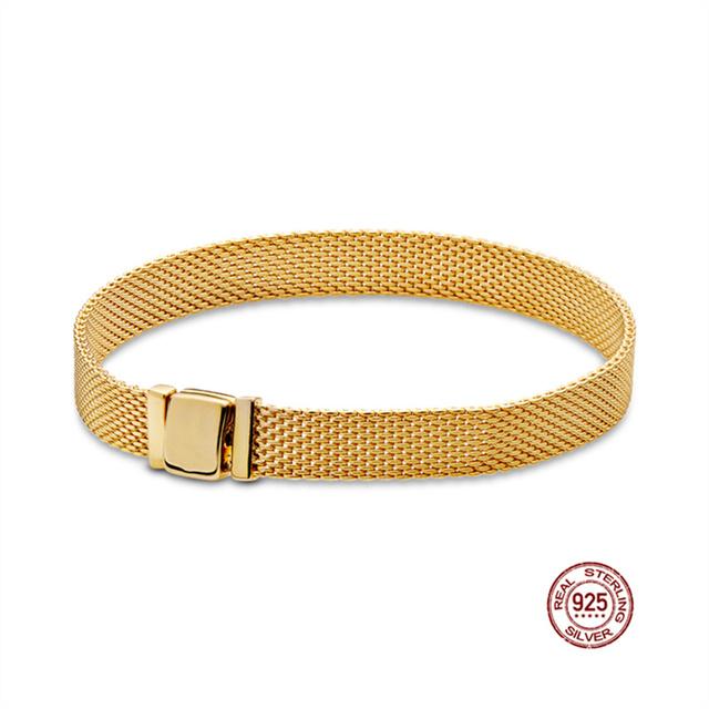 New 925 Sterling Silver Snake Chain Bracelet For Women Infinite Knot Daisy Flower Clasp Femme Bracelet Bangles Women Jewelry