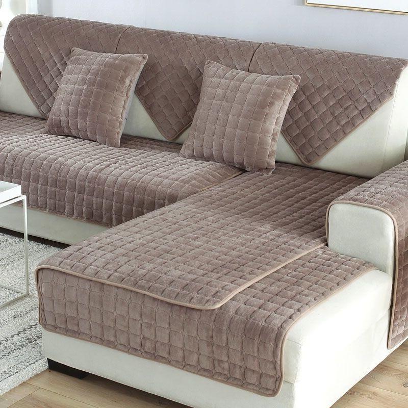 Velvet Sofa Cushion Thickened Warmth Non-Slip Sofa Cover Four Seasons Universal Living Room Sofa All-Inclusive Towel