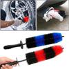 Щетка для чистки автомобильных колес с длинной ручкой, синяя, черная, красная, для чистки обода автомобильного колеса, щетка для чистки ступицы, щетка для чистки шин, инструмент для мойки автомобиля, мотоцикла