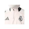 Adidas Футболка Real Madrid Tiro 24 Winterized с принтом логотипа, воротником-молнией, облегающая, с длинным рукавом, мужская, светло-фиолетовая IT5141