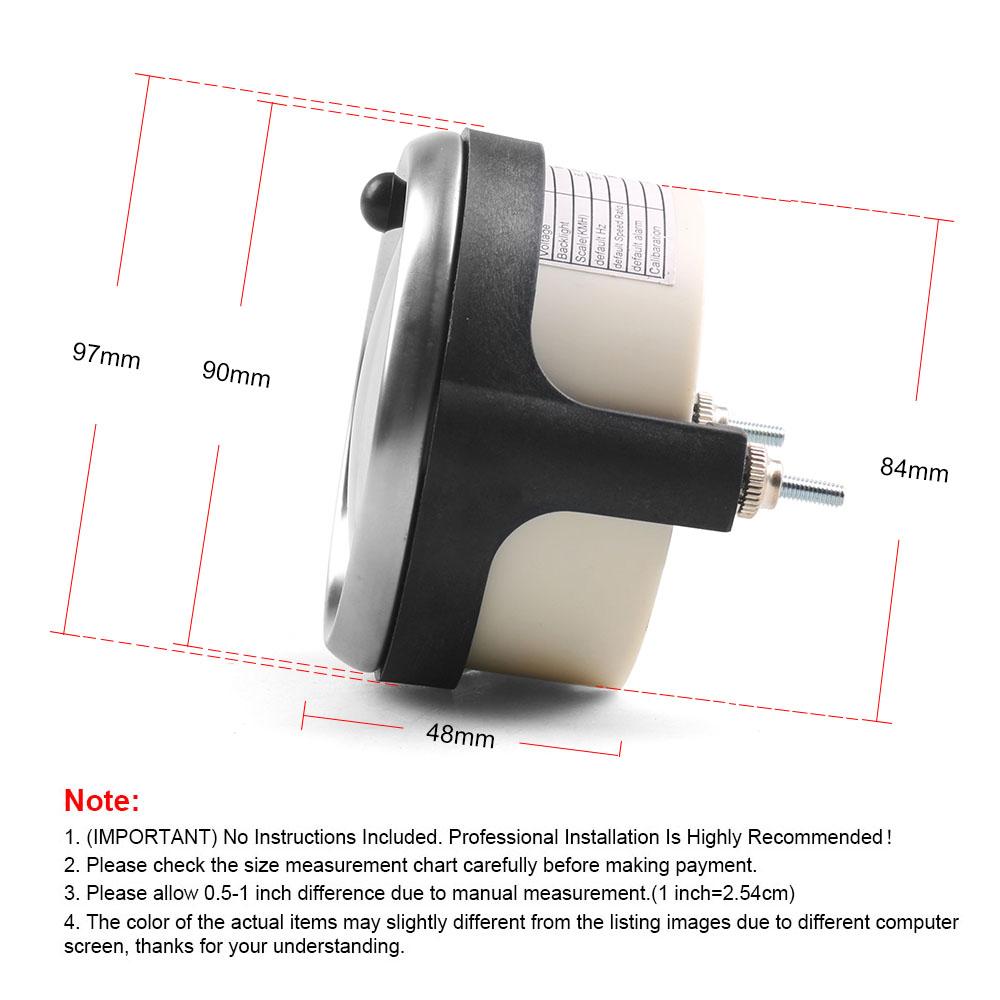 85 мм тахометр 0-4000 об/мин 12 В/24 В об/мин датчик янтарного/белого света тахометр с ЖК-дисплеем счетчик моточасов для дизельного автомобиля, лодки, мотоцикла