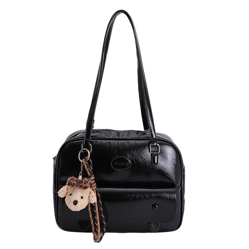 Студенческий стиль, студенческий класс, иностранный стиль, кожаный, повседневный, универсальный, на плечо, портативный, 2025, осень и зима, женский рюкзак