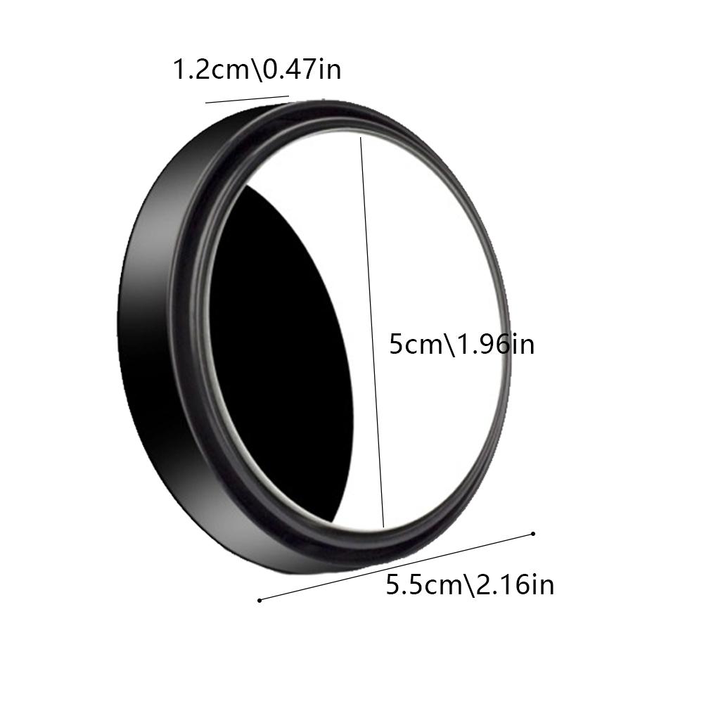 2 шт. регулируемое зеркало для слепых зон на 360 градусов, автомобильное вспомогательное выпуклое зеркало заднего вида с круглой рамкой, широкоугольные зеркала для заднего хода автомобиля