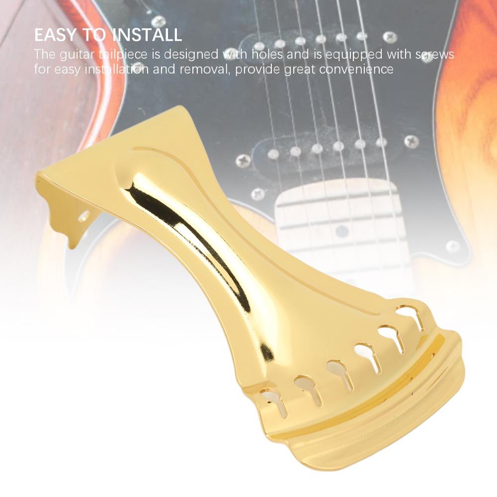 Metal Resonator Guitar Tailpiece Golden Bridge Replacement Tailpiece For Dobro Guitars