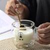 Кружка для кофе из стекла с двойными стенками, мультяшный медведь, бутылка для сока и молока, простая кружка для виски, коктейлей, вина, подарок