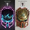 Cosplay Movie Predator Mask Full Face Party Prop Neon Led Mask Lighting Up In The Dark For Halloween Party Decoration 3