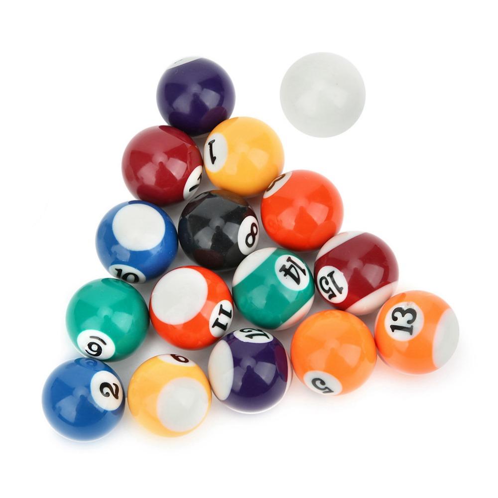 Resin Billiard Balls Color Coded Mini Billiard Balls Set Portable Pool Balls Set Home Practice