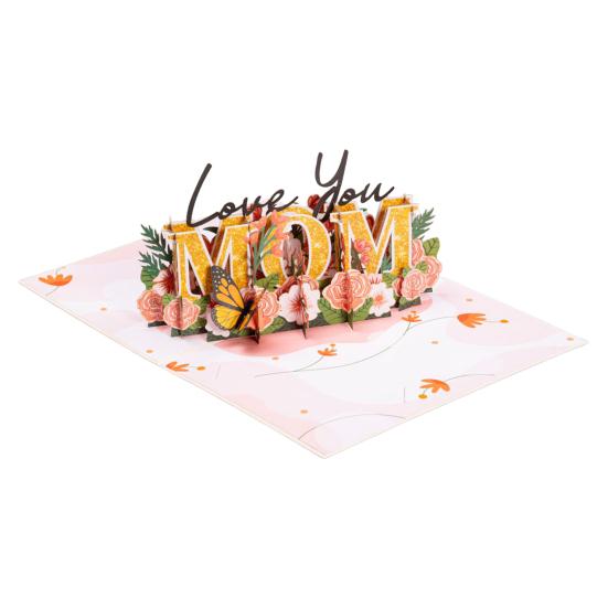 Mother's Day Pop Up Card Love You Mom 3D Greeting Card