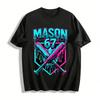 MASON 67 Потеющая Графика Бейсбольной биты Повседневная Футболка Футболка из чистого хлопка