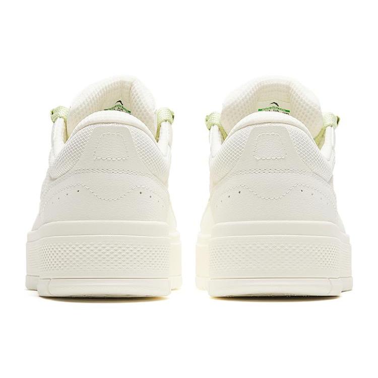 New Anta Gentle Breeze Breathable Coverage Low Top Skateboard Shoes Women's White Green 922418065-3