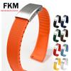 Фторкаучуковый ремешок для часов FKM Tropic 18/19/20/21/22 мм Складная застежка Быстросъемный Браслет, обрезаемый по размеру, для мужчин и женщин