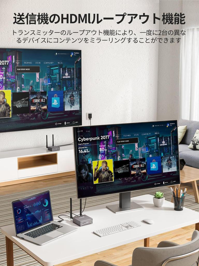 Lemorele Wireless HDMI Компактный беспроводной режим расширения 2 Расширение экрана 4 блока могут быть расширены 1080P HD 5G Двойное соединение Wi-Fi Стабильная высокая скорость