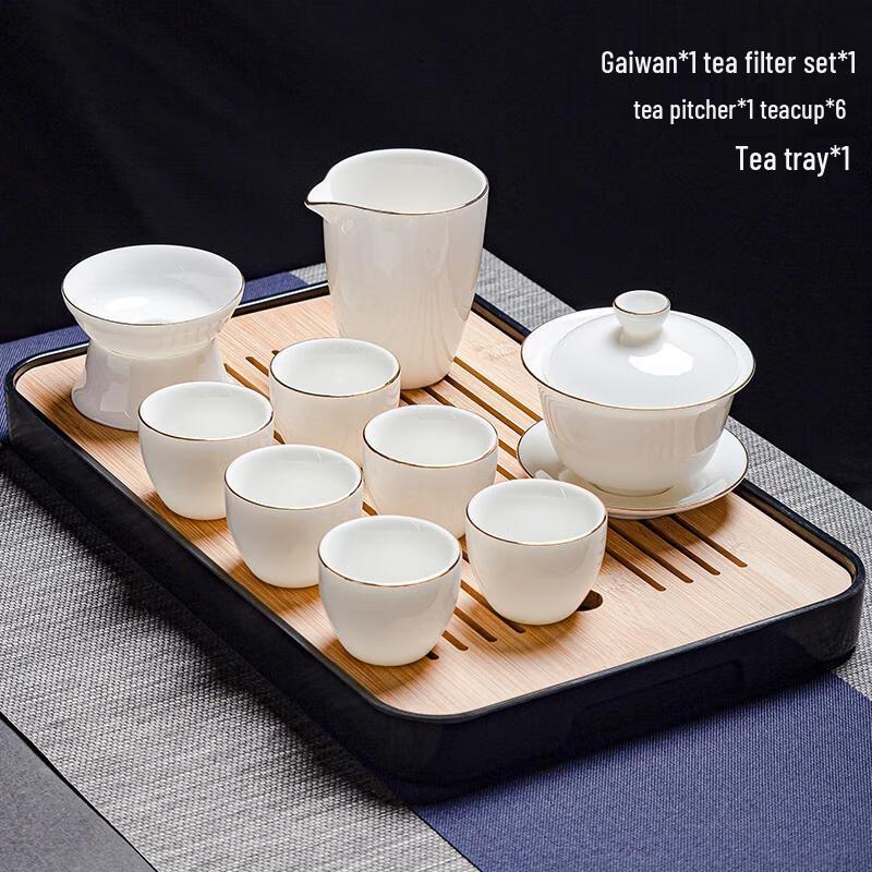 HANDUNYOU 10-Piece Heat-Resistant Glass Teacup Set