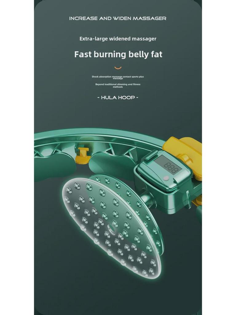 Регулируемый смарт-хула-хуп с утяжелением для взрослых - съемный, подсчитывающий фитнес-обруч для тренировок пресса