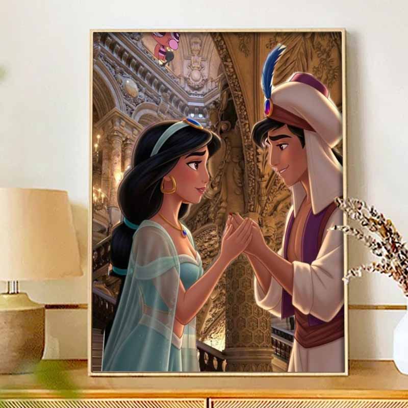 Disney Алмазная мозаика 5D Сделай сам Аладдин Жасмин Алмазная живопись Искусство Алмазная мозаика Набор для взрослых/начинающих Идея подарка Декор для дома