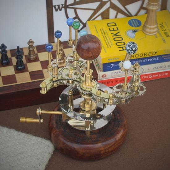 25.4 Cm  Solar System Orrery Art Masterpiece Decor, A Luxury and Unique Artwork One of a Kind Gift for Husband