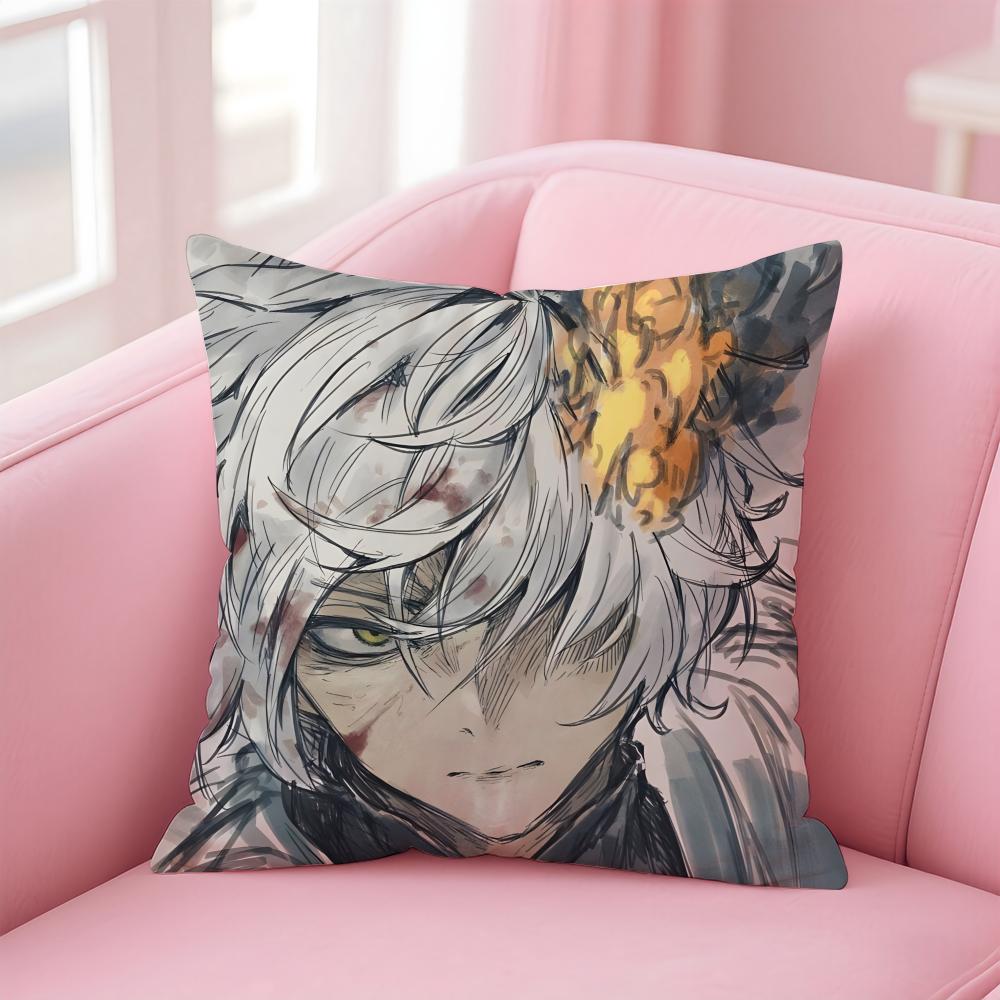 1Pcs H-Hell'S Paradises Anime Style Cushion Cover Pillowcase Short Plush Invisible Zipper Room Sofa Cushion Cover