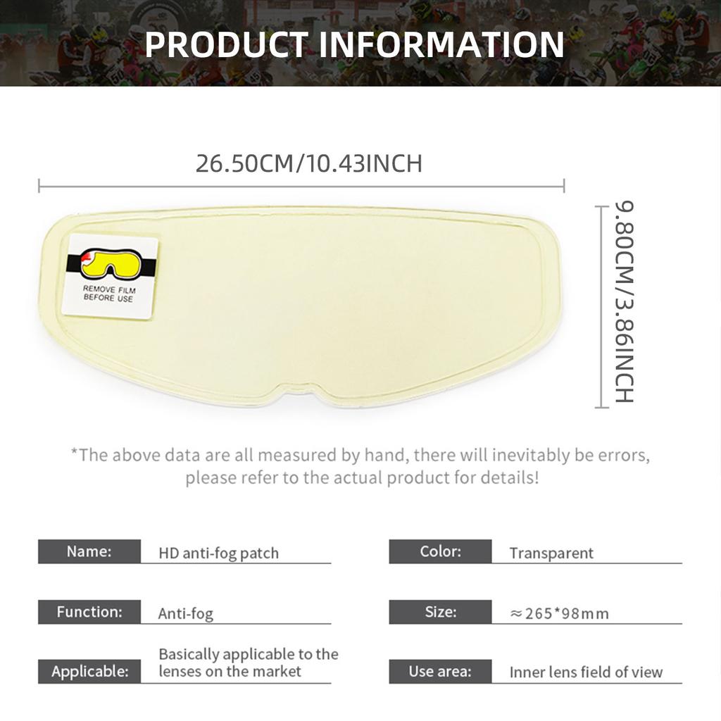 Motorcycle Helmet Clear Anti-Fog Rainproof Film Helmet Lens Durable Nano Coating Sticker Moto Safety Driving Helmet Accessories