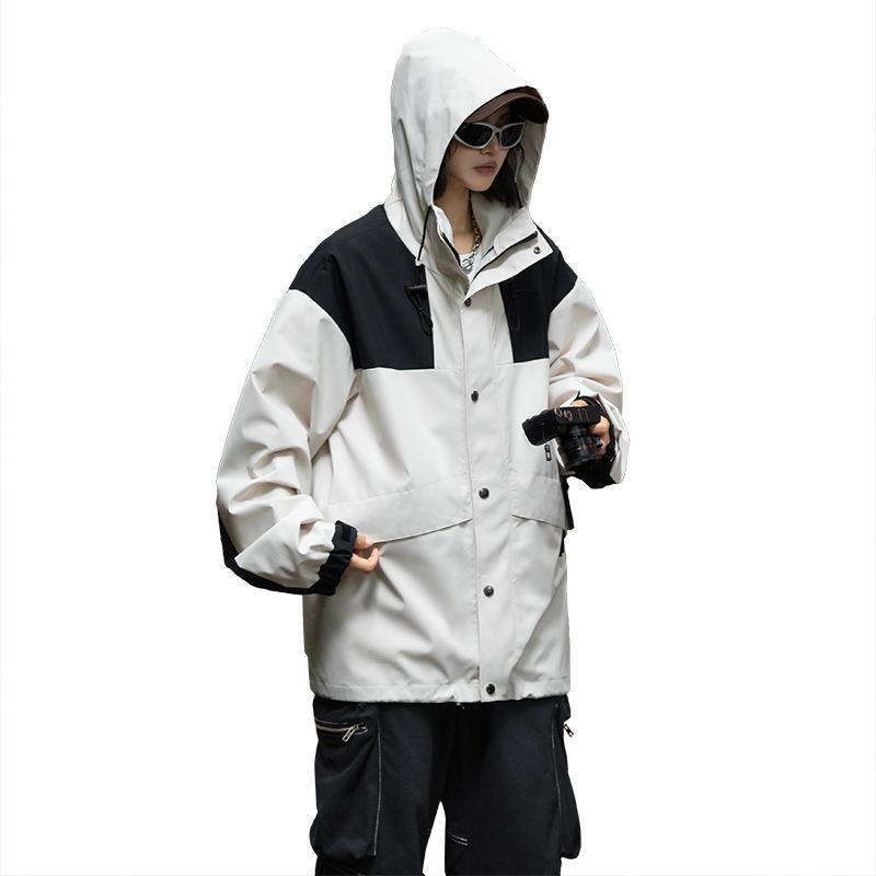 Tooling Jacket Spring and Autumn Outdoor Casual Loose Hooded Jacket Top