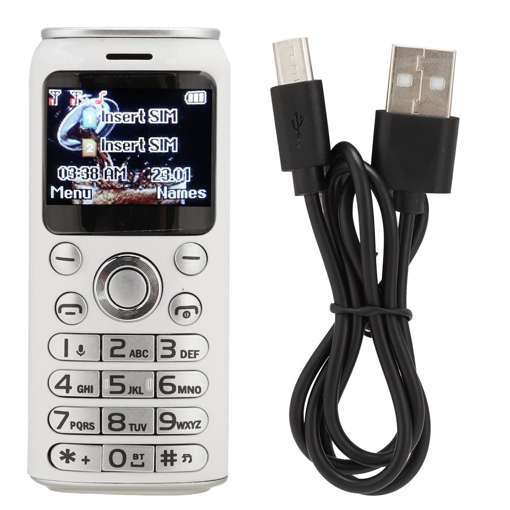 K8 Bluetooth Dialer Mini Детский Студенческий Мобильный Телефон с Двумя Картами и Изогнутым ЭкраномБелый