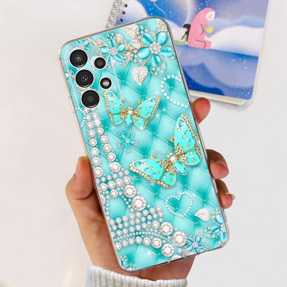 For Samsung A13 M13 M23 M33 Galaxy Case Flowers Butterfly Astronaur Phone Case Back Cover Soft Bumper Samsung Galaxy A13 M23 Bag