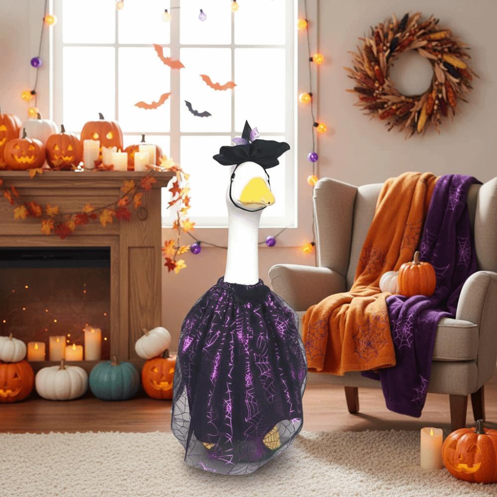 Purple Black Mesh Porch Geese Clothes Witch Hat Included Goose Witch Skirt Goose Lovers Gift