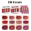 Fit Colors 4 Filled Lip Gloss Box, Velvet, No Dipped Cup Diamond Lips, No Color Lip Gloss Set