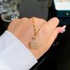 Новое Изысканное Полностью Хрустальное Розовое Ожерелье-Кулон Лебедь для Женщин Роскошное Золотого Цвета Нержавеющая Сталь Ожерелье Корейские Украшения Стойкие к Выцветанию