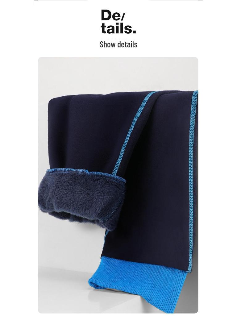 Мужские леггинсы из хлопчатобумажной шерсти с толстой флисовой подкладкой для зимы и осени