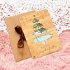Wooden Christmas Tree Decoration Family Christmas Decor Traditional Blessings Engraved Money Tree Board Double-sided for Money