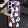 Чехлы для телефона на Хэллоуин с призраками для iPhone 16 Pro Max Чехол 15 11 12 14 13 Pro XS XR 8 7 16 Plus Ударопрочный чехол