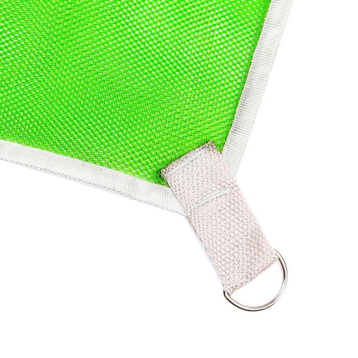 Tapis de plage anti-sable - SHOP-STORY - XXL 200 x 150 cm - Vert - Anneaux fixation - Lavable machine