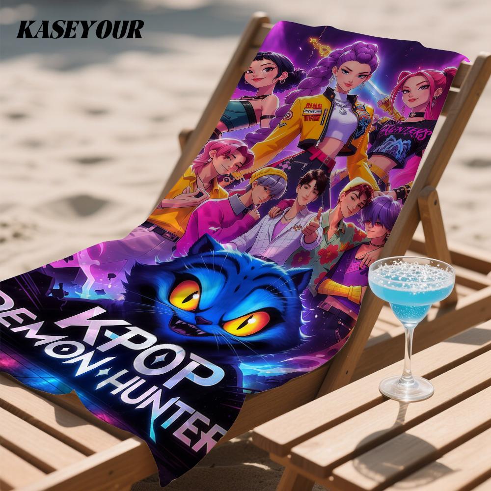 KPop D-Demon HH-Hunters Quick Drying Bath Towel Microfiber beach towel light weight swimming camping yoga beach out