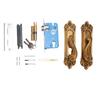 European Style Door Handle Lock Set Aluminum Silent Retro Interior Entry Door Lever Lock with 3 Keys for Home Bedroom
