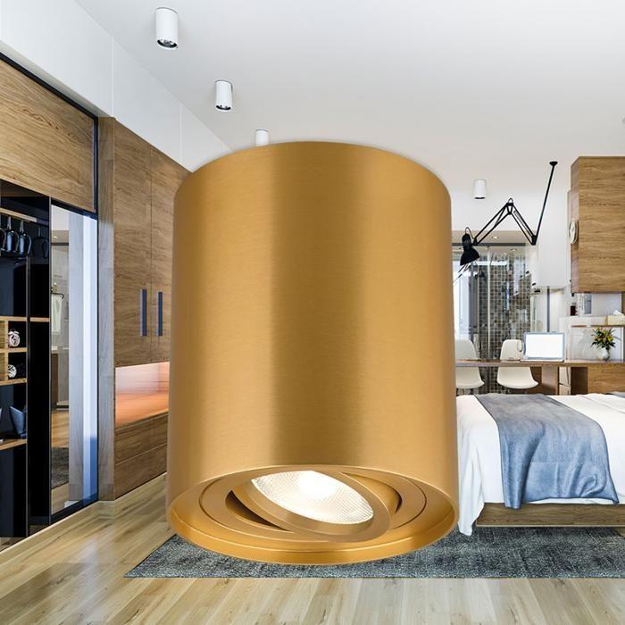 Plafonnier alu GAMA-8010C rond GU10 35W Doré