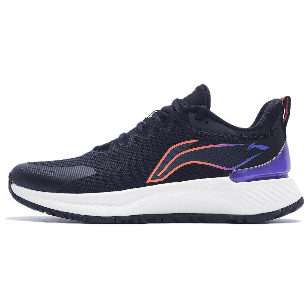Li-Ning Element Comfortable Shock Absorption Non-Slip Wear-Resistant Rebound Low-Top Running Shoes Men Sneakers Black Orange Purple ARHS007-8